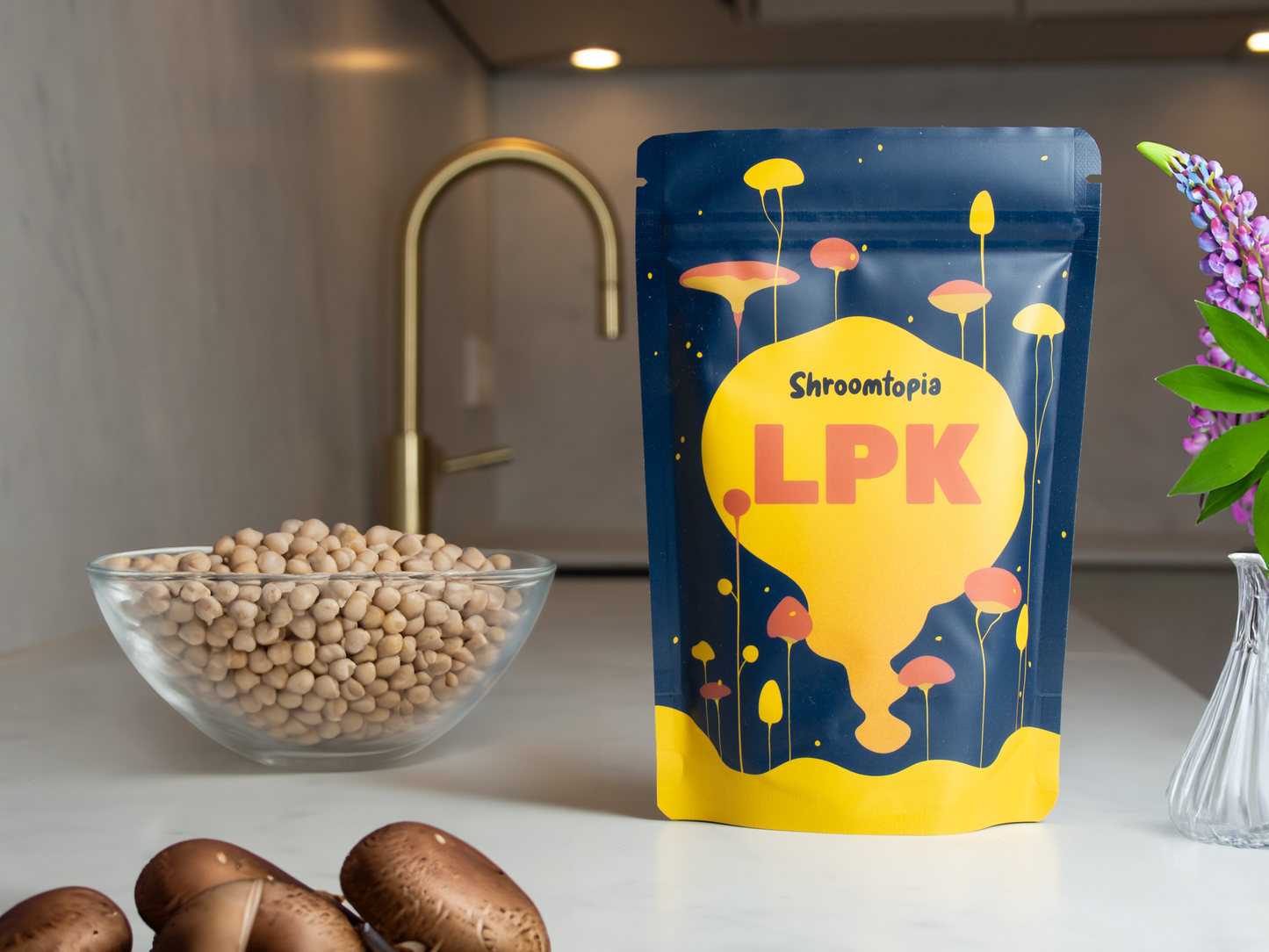 Vitalpilz Lupinen Pilz Kaffee - Close Up 
